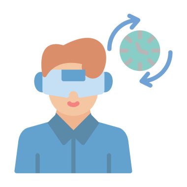 Sanal gerçeklik düz simgesi