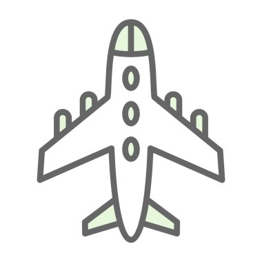 uçak ikonu vektör illüstrasyonu 
