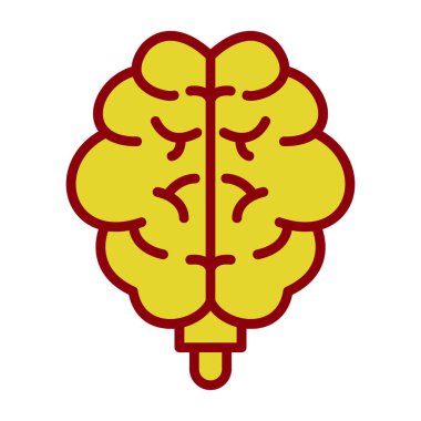 Beyin simgesi, vektör illüstrasyonu 