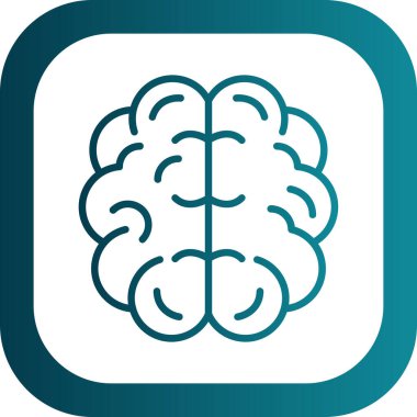 Beyin simgesi, vektör illüstrasyonu 