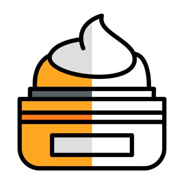 krem vektörü düz renk simgesi