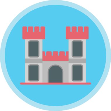 kale simgesi, vektör illüstrasyonu basit tasarım