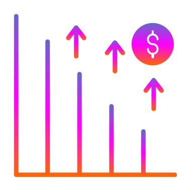 Harita ve grafikle dolar işareti. vektör illüstrasyonu