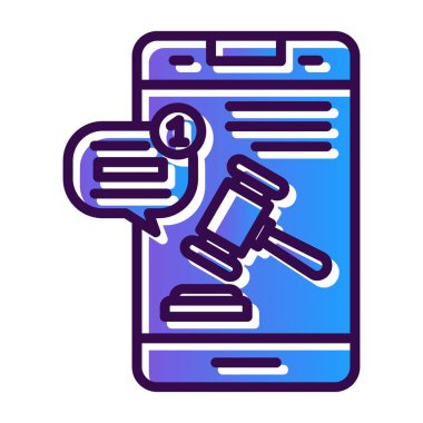 Hukuk simgesinin vektör illüstrasyonu