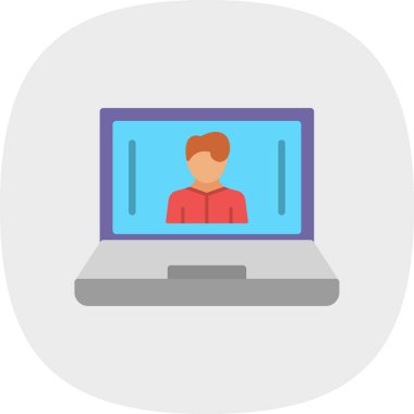 dizüstü bilgisayar simgesi, vektör illüstrasyonu