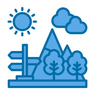 Orman orman ikonu ana hatlarıyla doldurulmuş.