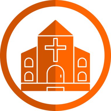 church icon, vector illustration simple design