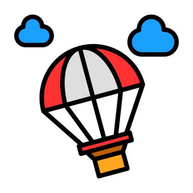 hava balonları simge vektör çizelgesi çizimi