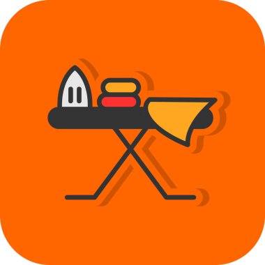 Demir tahta düz simge, vektör çizimi basit tasarım