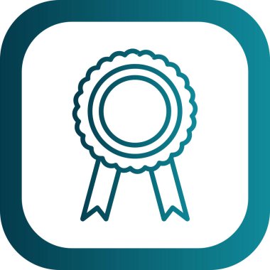 Madalya. Web simgesi basit illüstrasyon