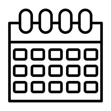 Takvim simgesi, vektör illüstrasyonu basit tasarım