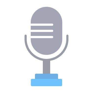 mikrofon simgesi, vektör illüstrasyonu basit tasarım