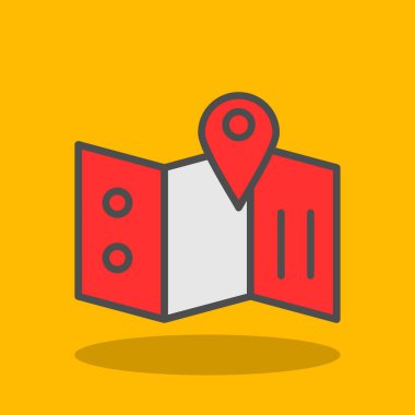 harita pin konumu simgesi düz biçimli