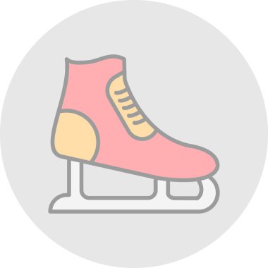 Buz pateni ikonu. Basit vektör illüstrasyonu