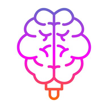 Beyin simgesi, vektör illüstrasyonu 