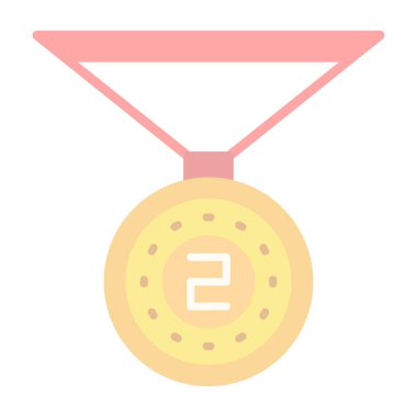 Madalya simgesi, vektör illüstrasyonu basit tasarım