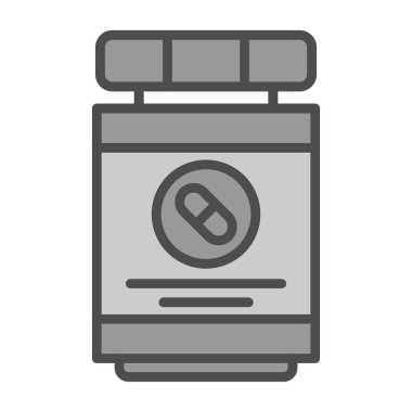 Antibiyotik ilaç şişesi vektör çizimi