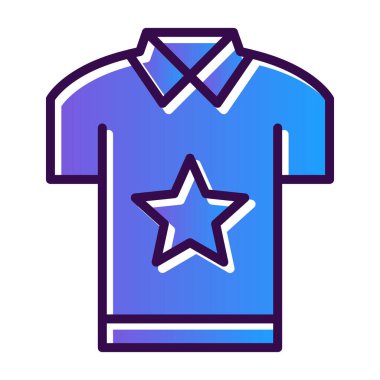 T-Shirt simgesi, basit vektör çizim 