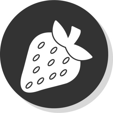 Çilek simgesi, vektör illüstrasyonu basit tasarım