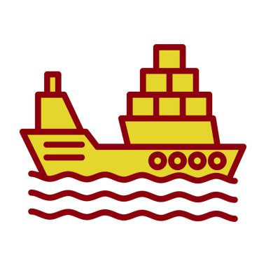 ship icon, vector illustration simple design