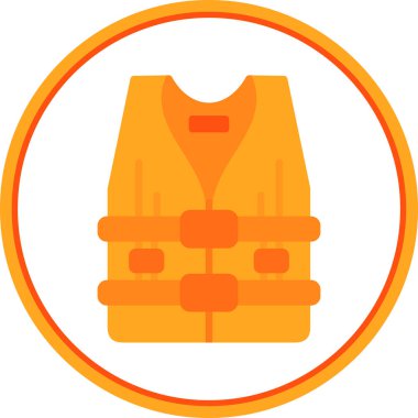 Yelek giysi simgesinin vektör illüstrasyonu 