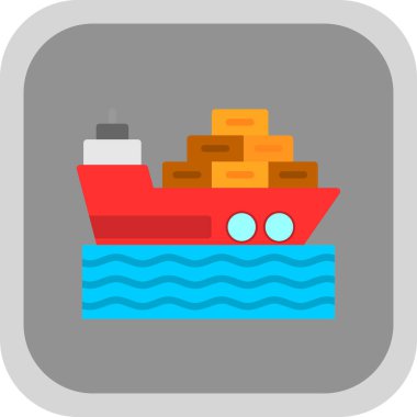 ship icon, vector illustration simple design