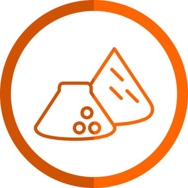 Cuberdon şeker ikonu, Belçika geleneksel tatlısı, vektör illüstrasyonu