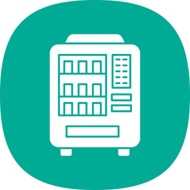 yeşil Otomat Vektör Çizimi Basit Tasarım