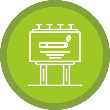 reklam panosu simgesi, vektör illüstrasyonu basit tasarım