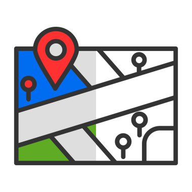 harita pin konumu simgesi düz biçimli