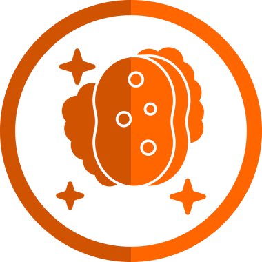 Sünger simgesinin vektör illüstrasyonu 