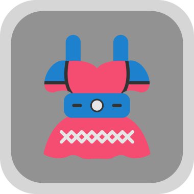 Bavyera Dirndl elbise, vektör illüstrasyonu