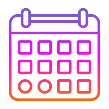 Takvim simgesi, vektör illüstrasyonu basit tasarım