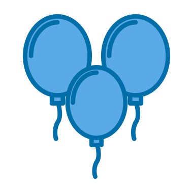 Üç balon. Web simgesi basit illüstrasyon 