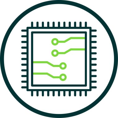 çip simgesi, vektör illüstrasyonu basit tasarım