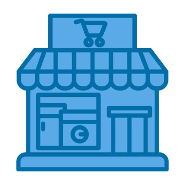 Mağaza. Web simgesi basit illüstrasyon