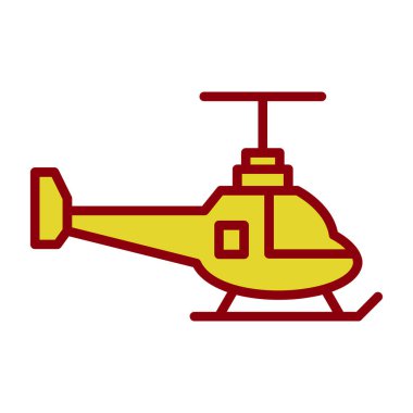 Helikopter. Web simgesi basit illüstrasyon
