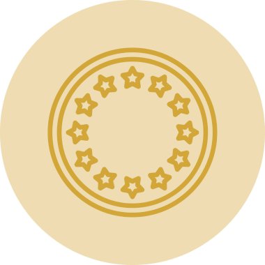 altın yıldız simgesi, vektör illüstrasyon