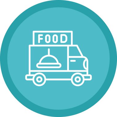 Gıda kamyon vektör simgesi