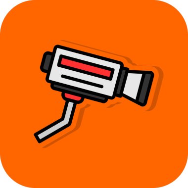 CCTV kamerası. Web simgesi basit illüstrasyon