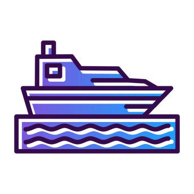 tekne ikonu vektör illüstrasyonu 