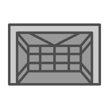 Klavye simgesi olan bilgisayar ekranı, basit biçim