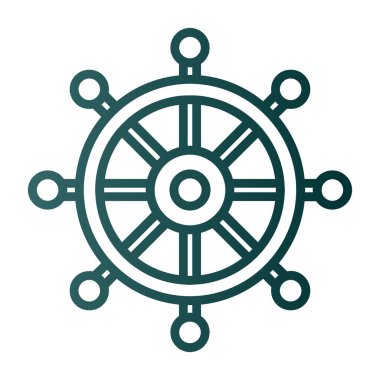 Direksiyon ikonu. ince çizgi tasarımı.