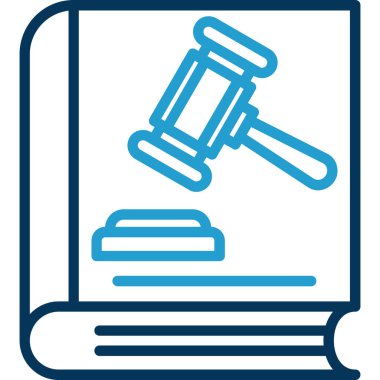 Hukuk kitabı simgesi, vektör illüstrasyonu basit tasarım