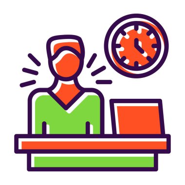 Müşteri servisi renk vektör illüstrasyonuName