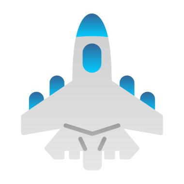 Savaşçı jet simgesi, vektör çizimi basit tasarım