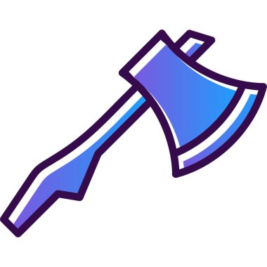 Balta simgesi, çizgi film tarzı. vektör illüstrasyonu                 