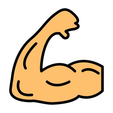 pazı simgesi. Web için basit kas vektör simgesi çizimi