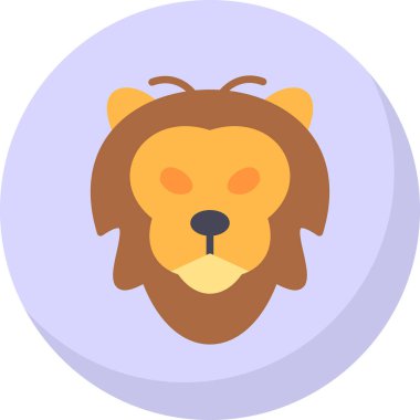 Aslan renkli vektör çizimi basit tasarım