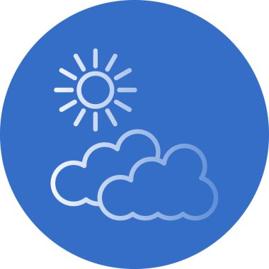 Hava durumu simgesi, vektör illüstrasyonu 